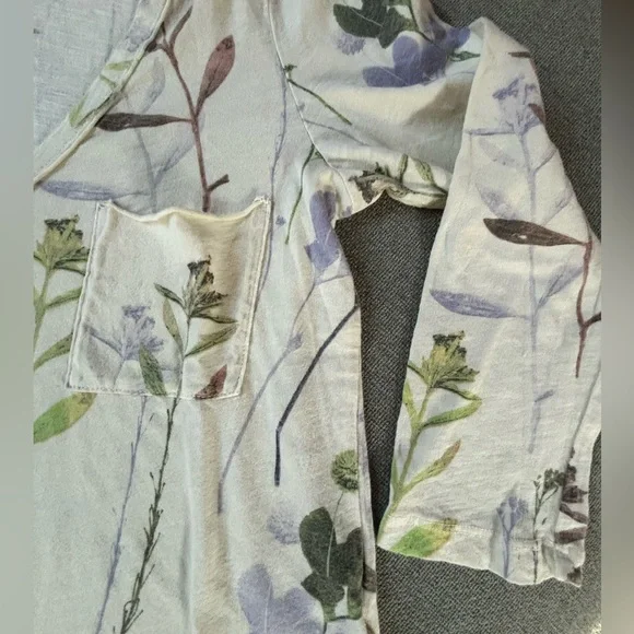 Anthropologie t.la Floral 3/4 sleeve T-shirt (size xs) NWT - Picture 7 of 13